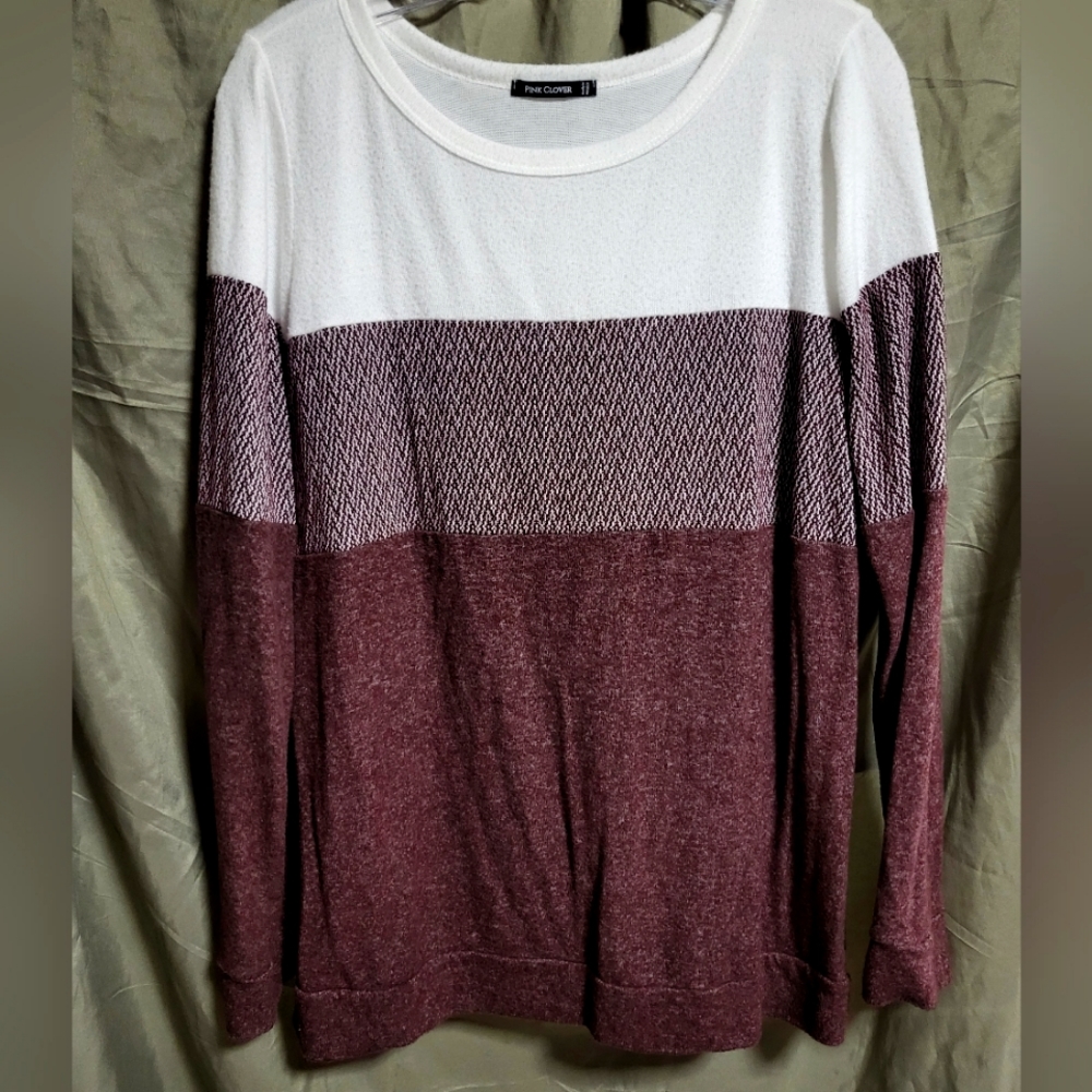 Pink clover large purple color block